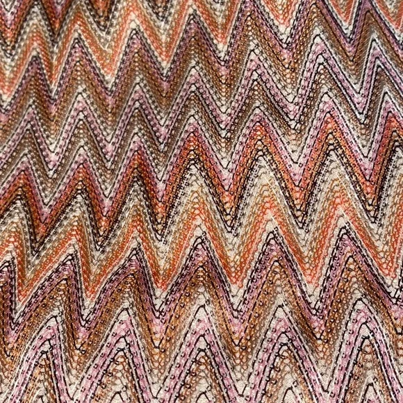 Eloquii Zigzag Midi Dress in Orange and Cream - Picture 10 of 10